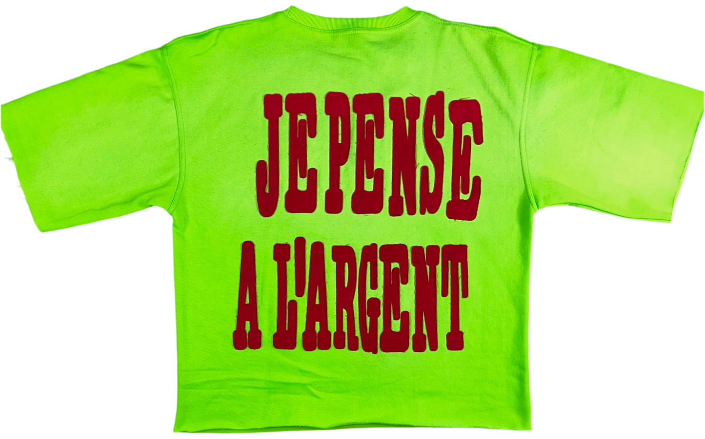 Je Pense A L’argent Vert Neon Sweatshirt